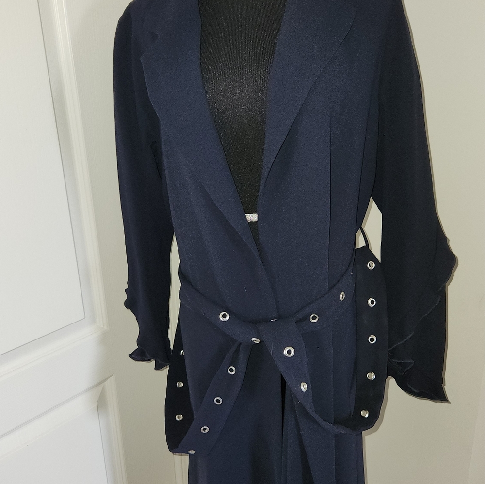 ZARA BLUE TRENCH COAT !! - Picture 5 of 13